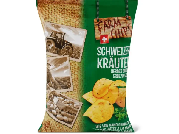 Farm Chips Swiss Herbs 150 g – Swiss Gourmet Potato Chips